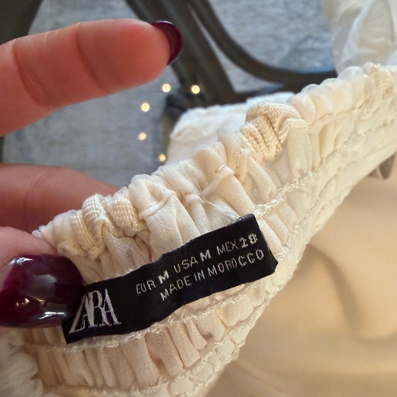 Elegant Cream bachelorette party Puff Sleeve Top - Picture 4 of 7